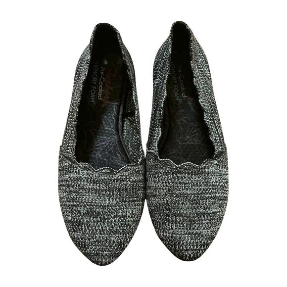 Skechers Cleo Stretch Fit Flats Air Cooled Memory Foam Knit Size 8 Comfort Shoes - Picture 4 of 8